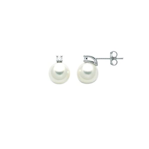 Orecchini Miluna Donna Perle Gemelle Regina in Oro bianco Perla PER2338M - PER2338M